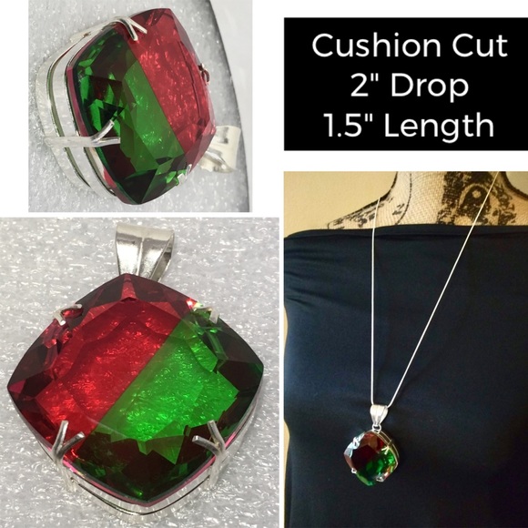 Watermelon Ametrine Quartz Huge Handmade Pendant - Picture 3 of 6